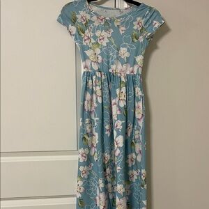Floral Blue Kids Dress